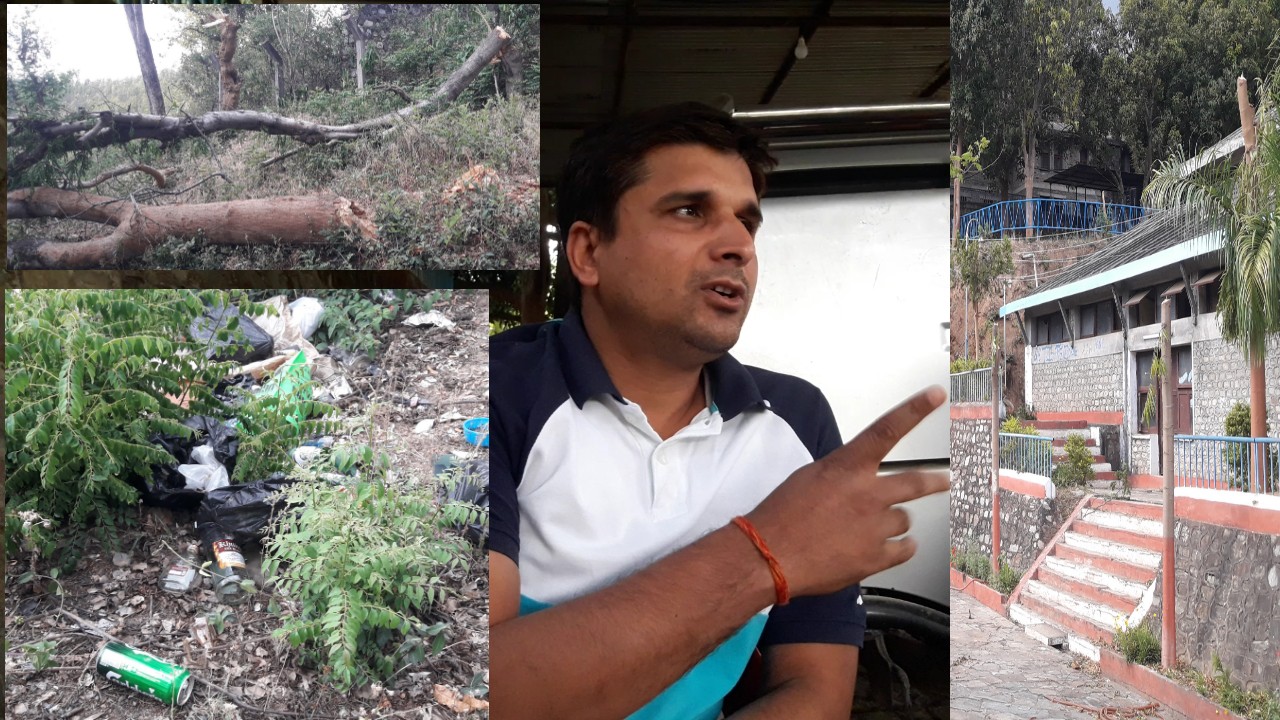 शिक्षालयका हाकिमको पहिलो हमला बोटविरुवा : निवास वरिपरि मदिराका बोतल छताछुल्ल