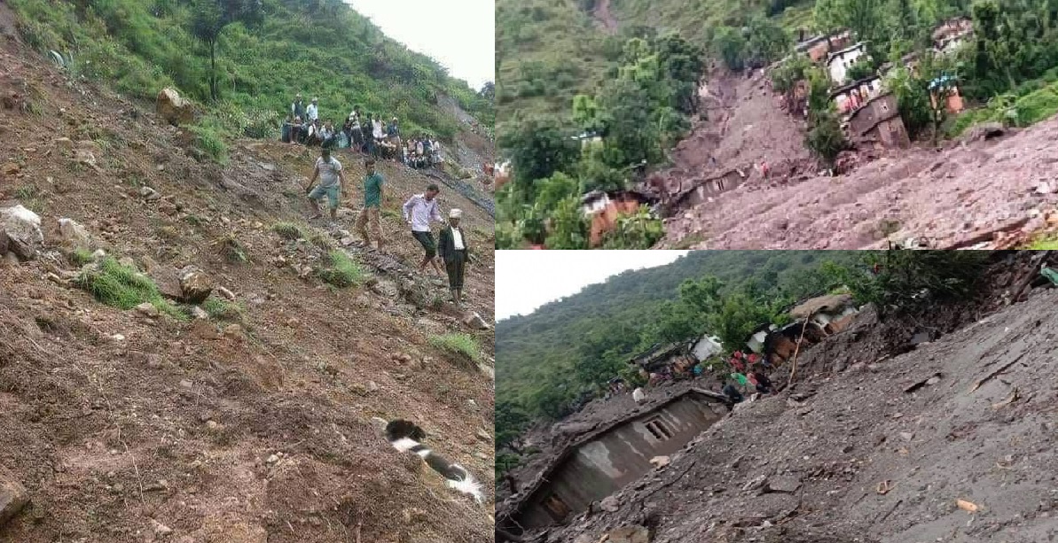 बझाङ पहिरो : १७ घर पुरिए, ४ जनाको मृत्यु, ६ जना बेपत्ता