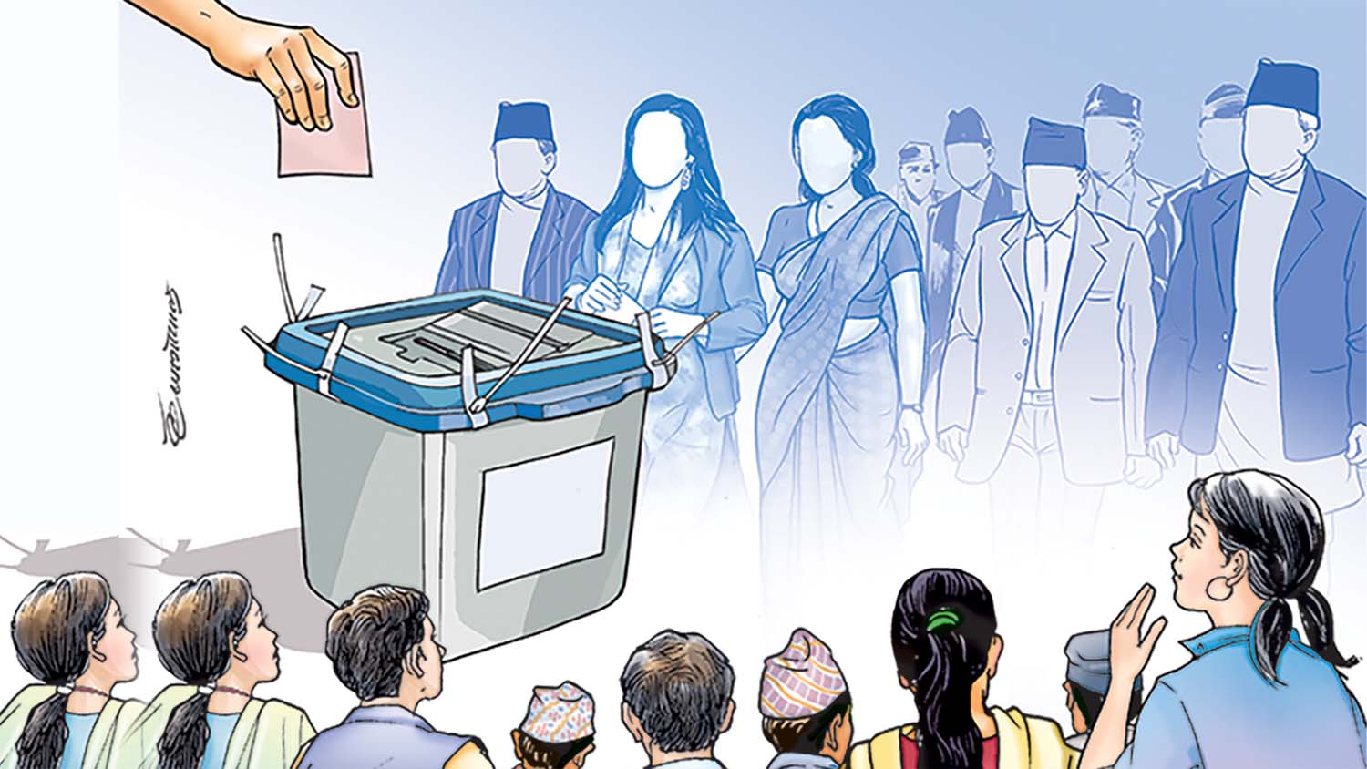 मतदान केन्द्रमा कर्मचारी खटाइदै