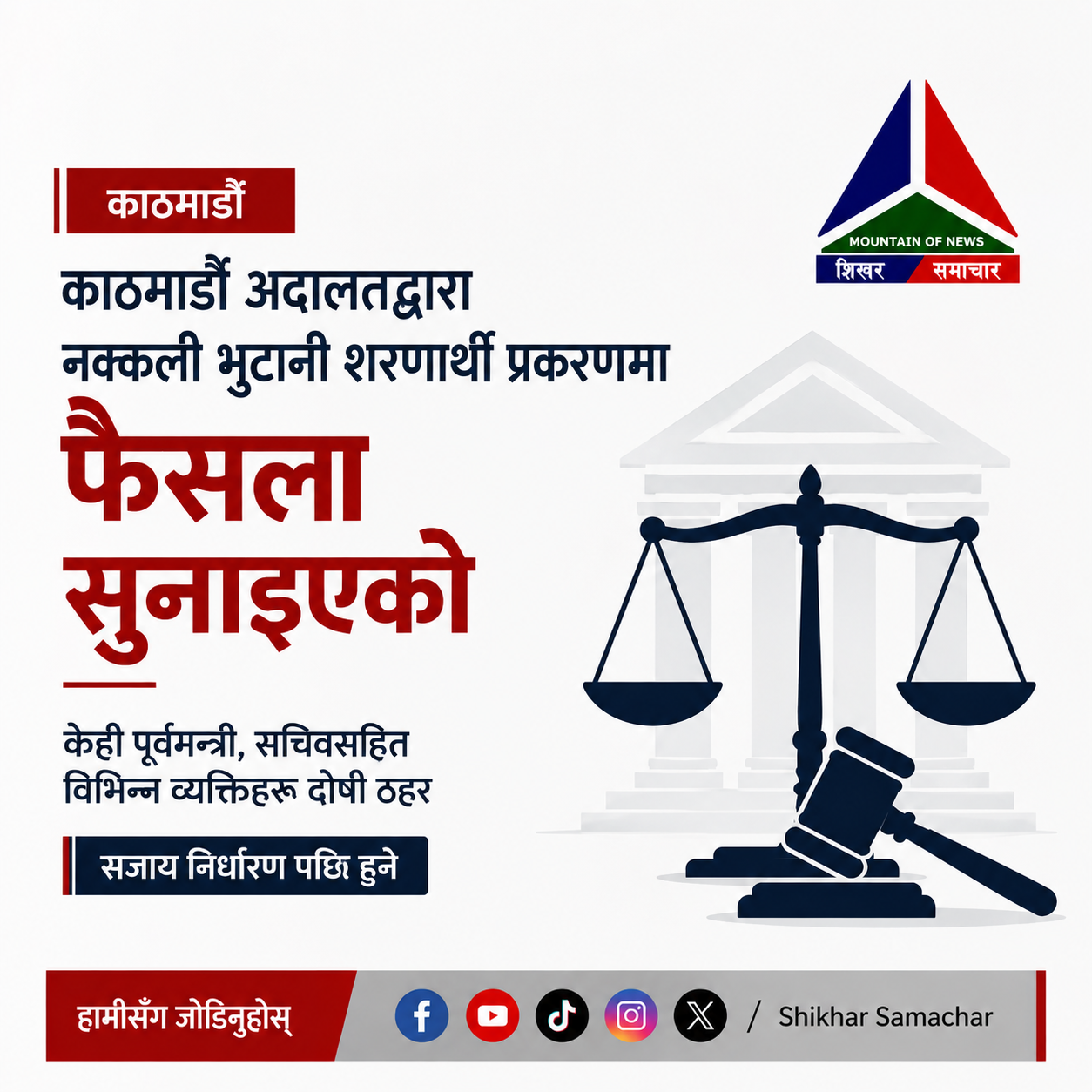 नक्कली भुटानी शरणार्थी प्रकरणमा अदालतको फैसला, टोपबहादुर रायमाझी दोषी ठहर